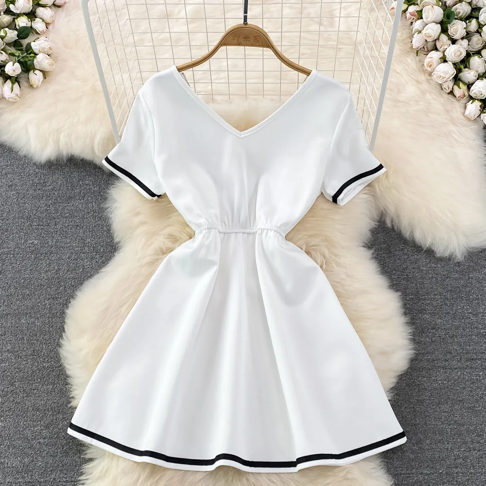 Mariner Color Blocking V-neck Dress