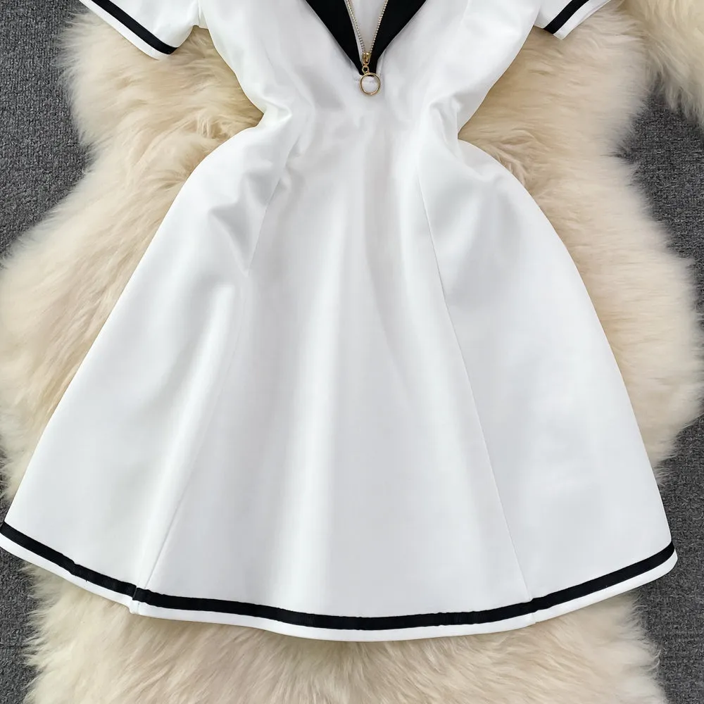 Mariner Color Blocking V-neck Dress