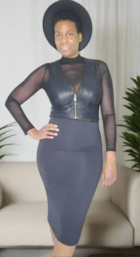 Midi Pencil Skirt