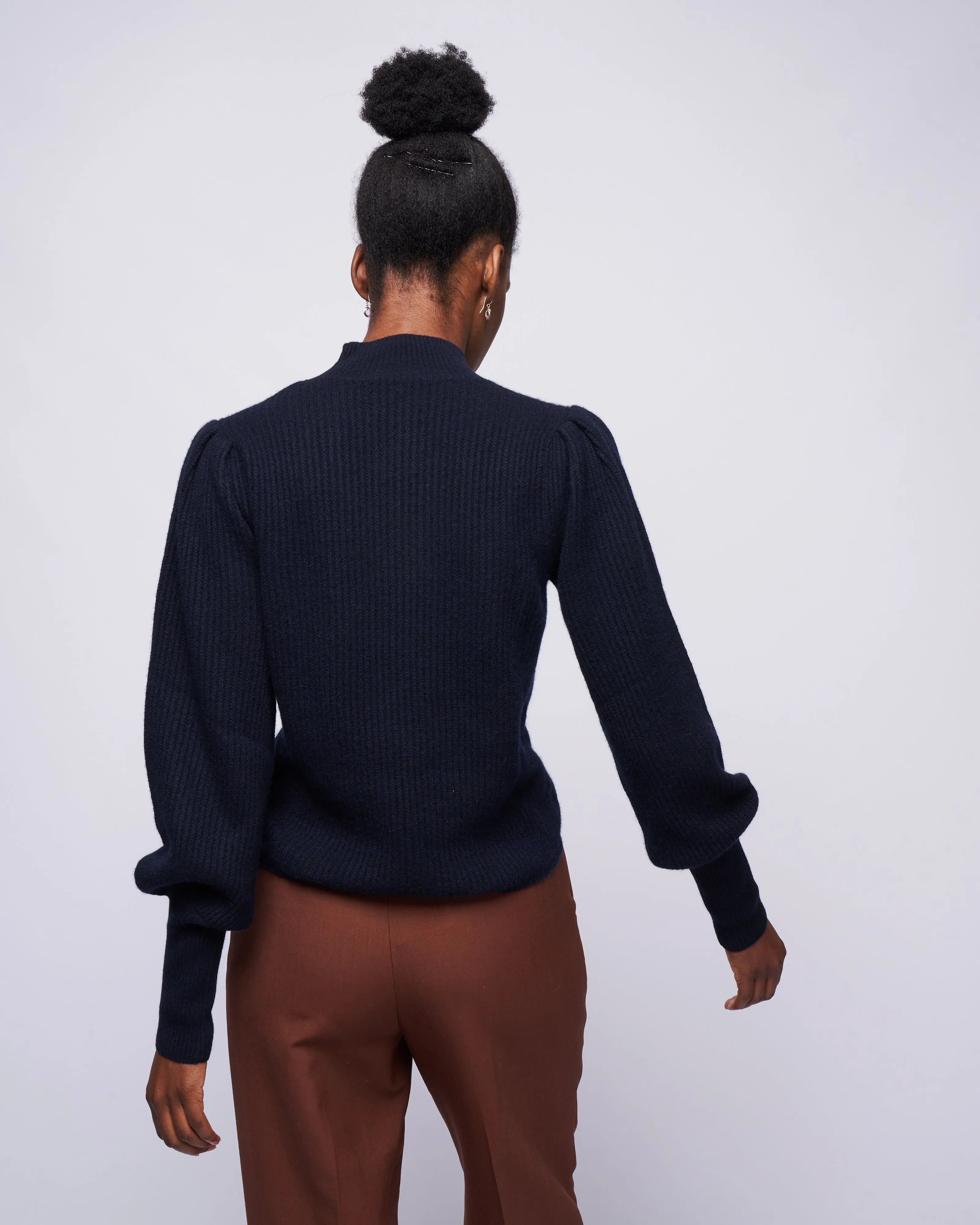 mockneck sweater - deep night