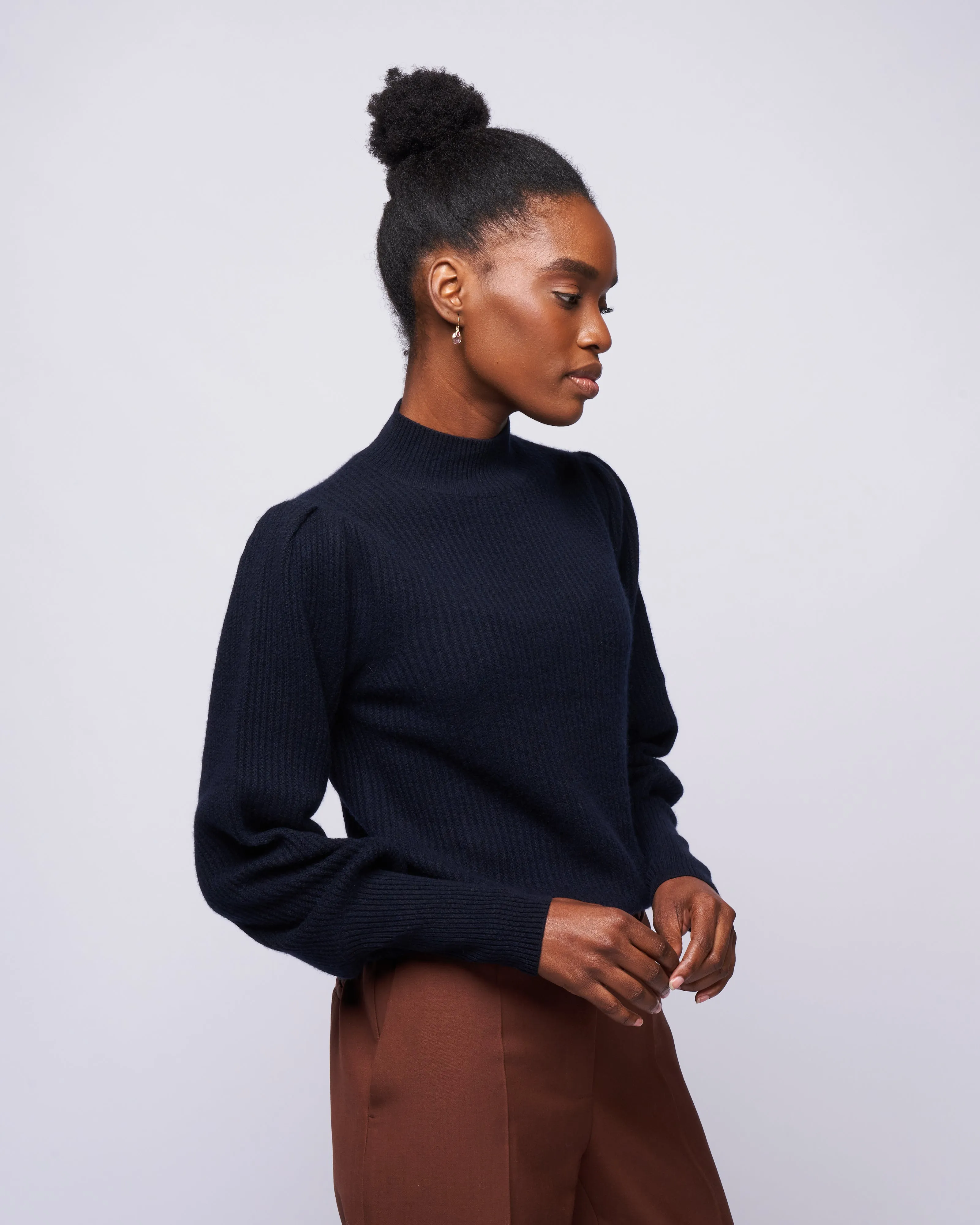 mockneck sweater - deep night