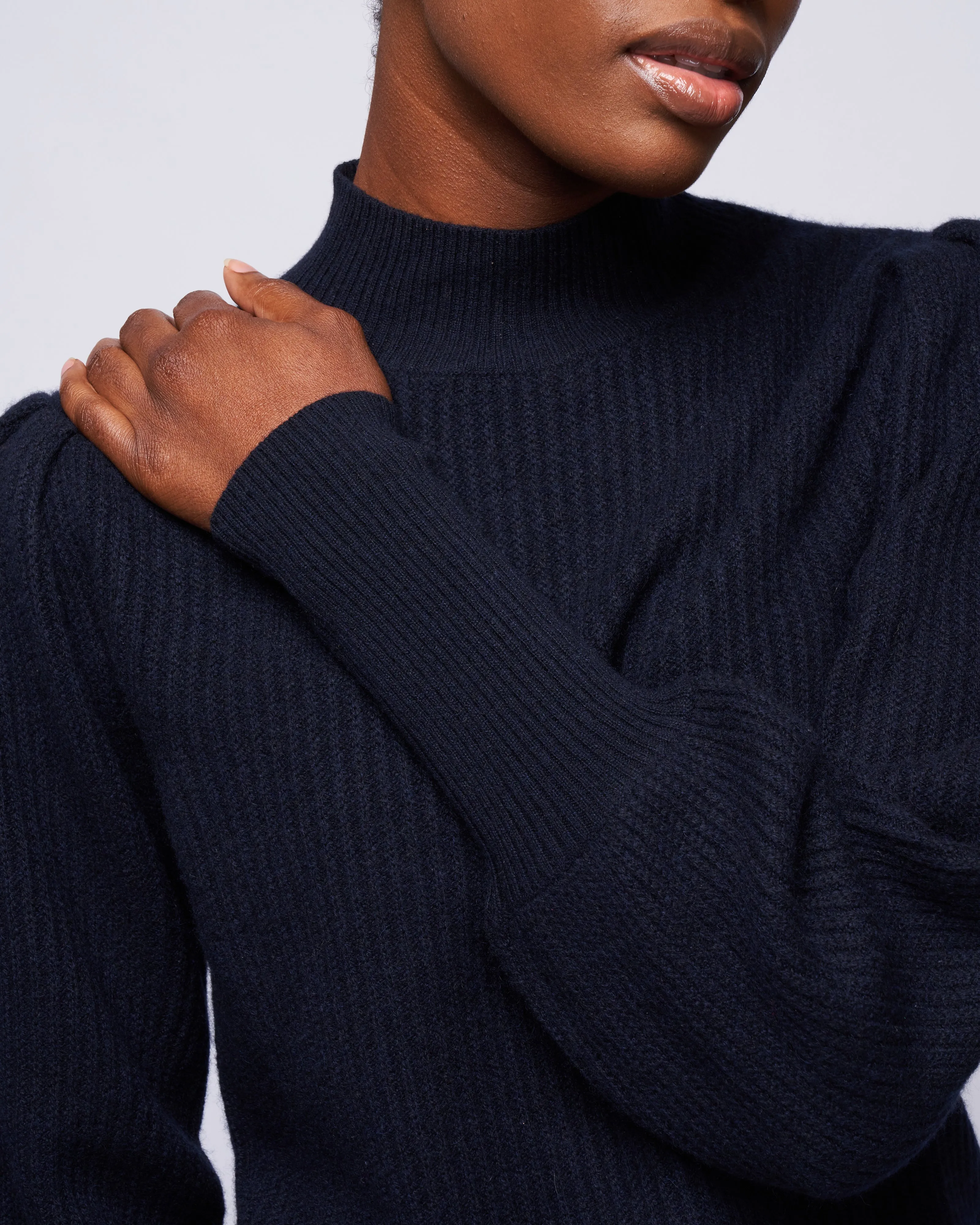 mockneck sweater - deep night