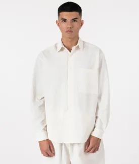 Oversized Seersucker Dress Shirt