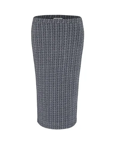 Pencil Double Skirt- Navy/White