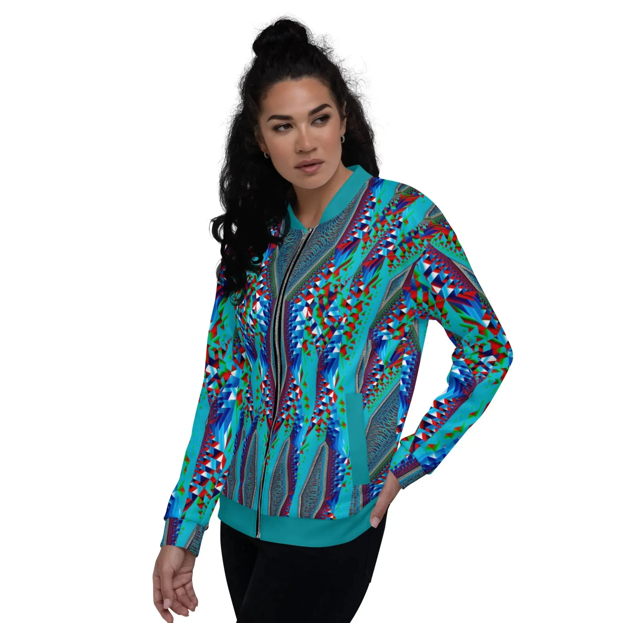 "Tripping Geometry" Collection - Unisex Bomber Jacket