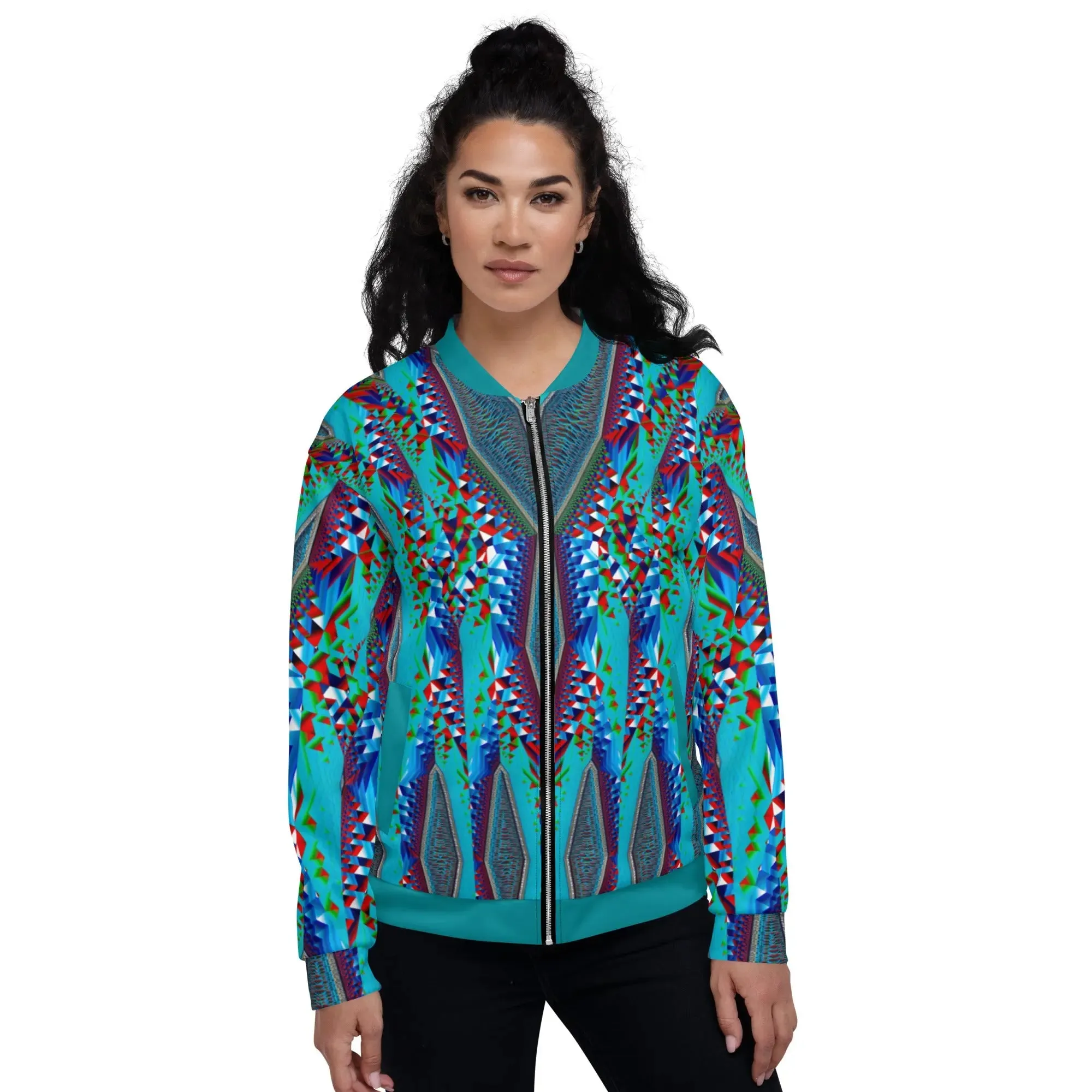 "Tripping Geometry" Collection - Unisex Bomber Jacket