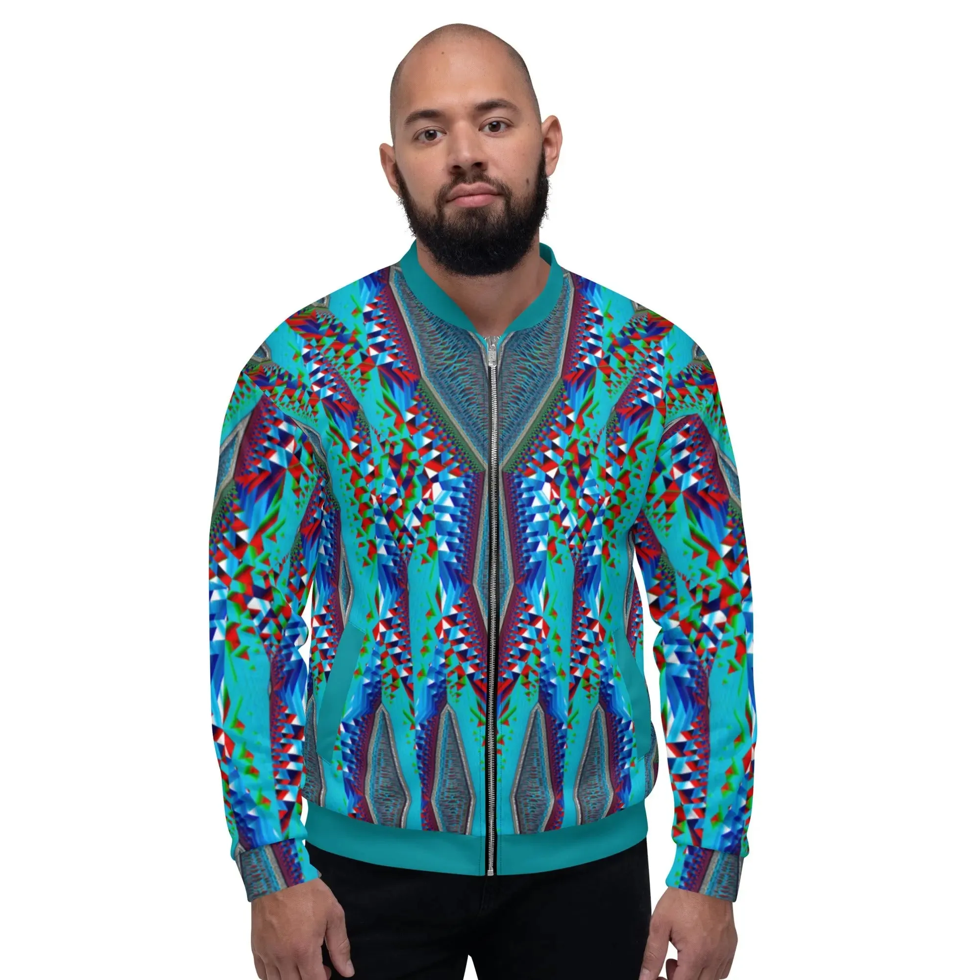 "Tripping Geometry" Collection - Unisex Bomber Jacket