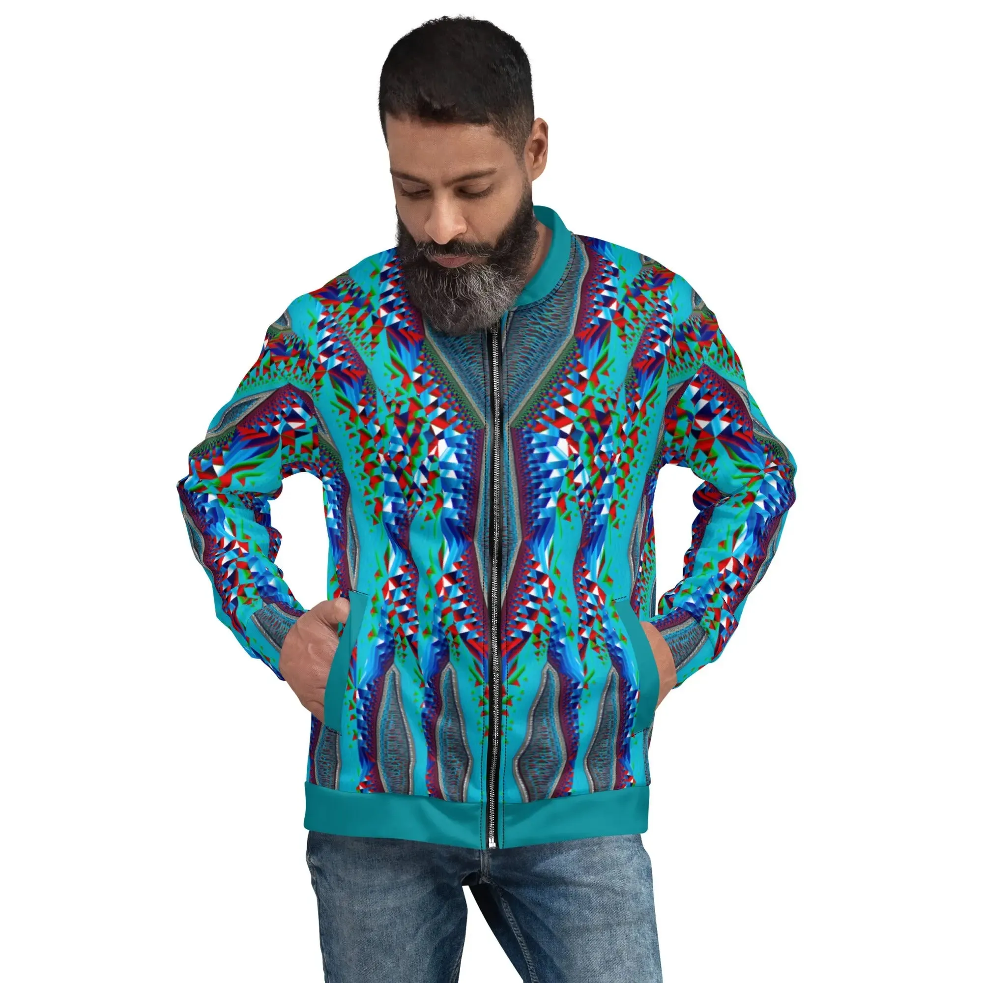 "Tripping Geometry" Collection - Unisex Bomber Jacket