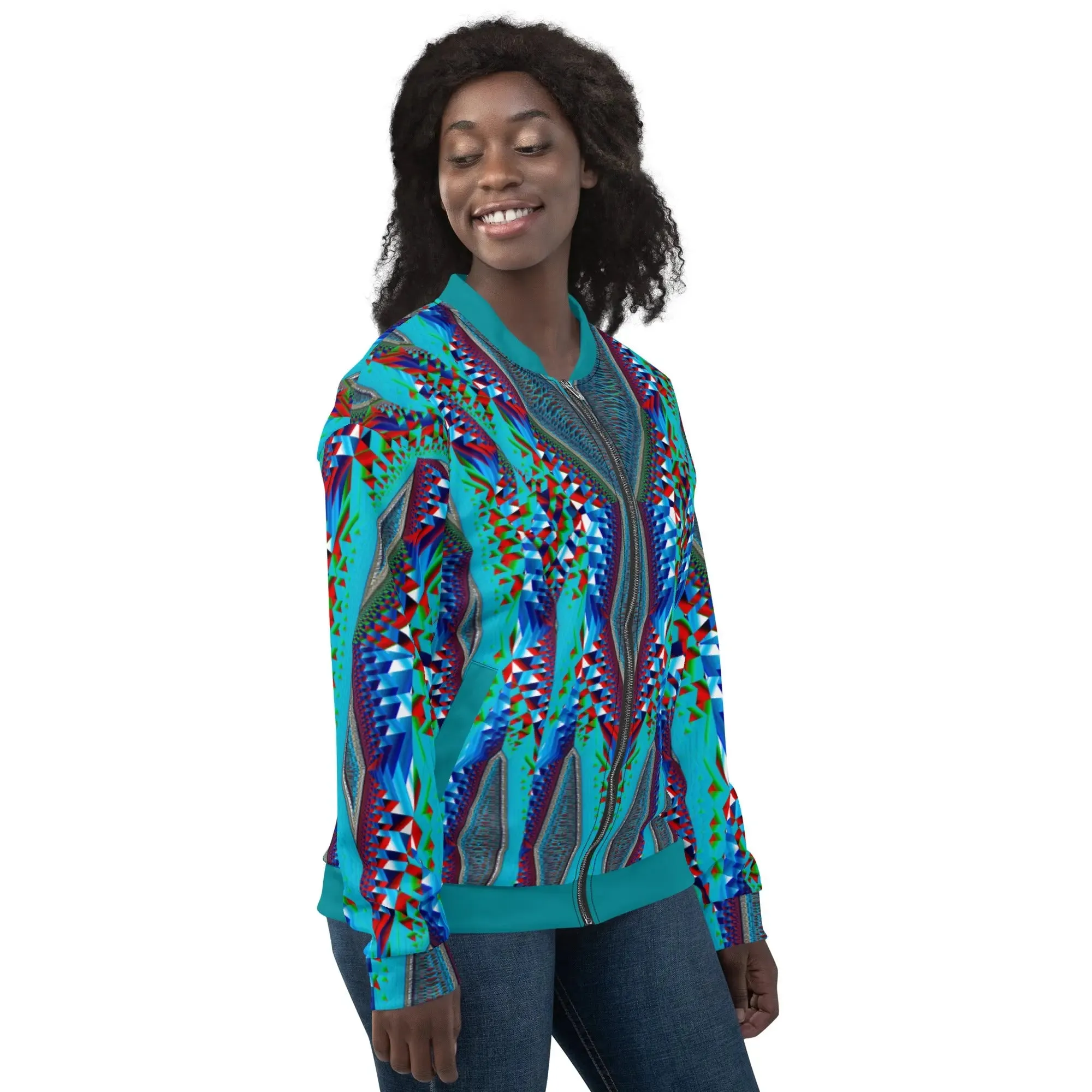 "Tripping Geometry" Collection - Unisex Bomber Jacket