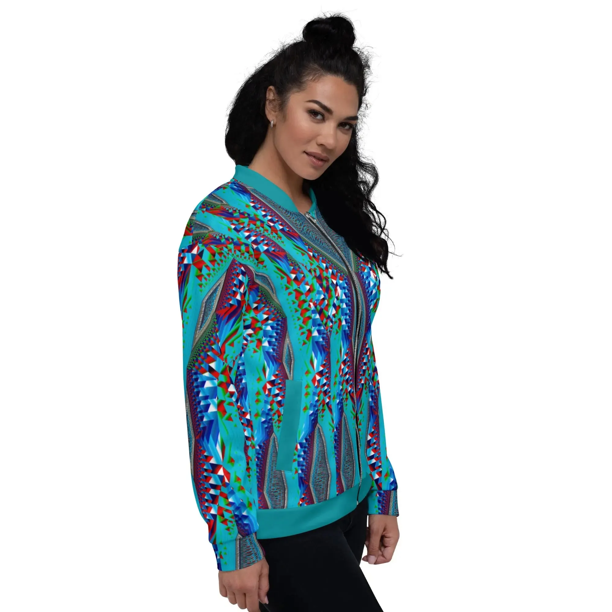 "Tripping Geometry" Collection - Unisex Bomber Jacket