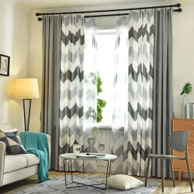 Raylee Color-Blocking Blackout Custom Curtain