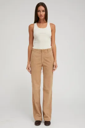 Sand Suede Classic Trousers