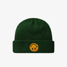 Smiley Upside Down Beanie - Fern