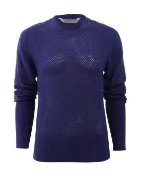 Sweater With Leather Stripe