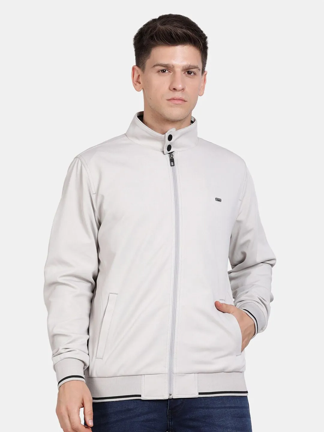 t-base Stand Collar Insulator Bomber Jacket