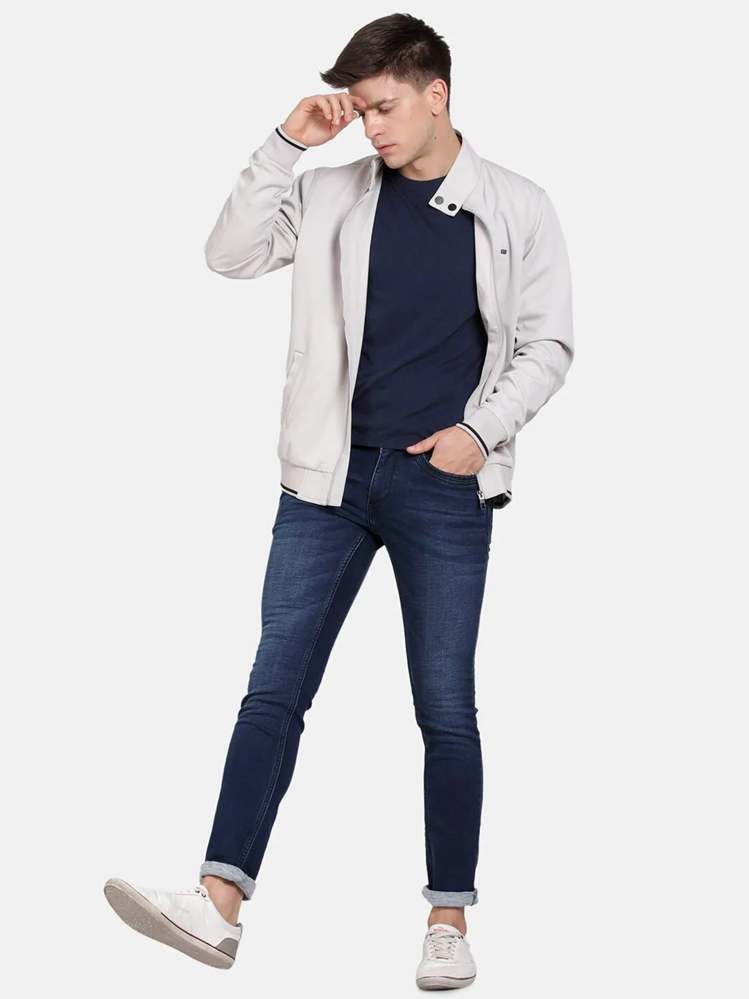 t-base Stand Collar Insulator Bomber Jacket