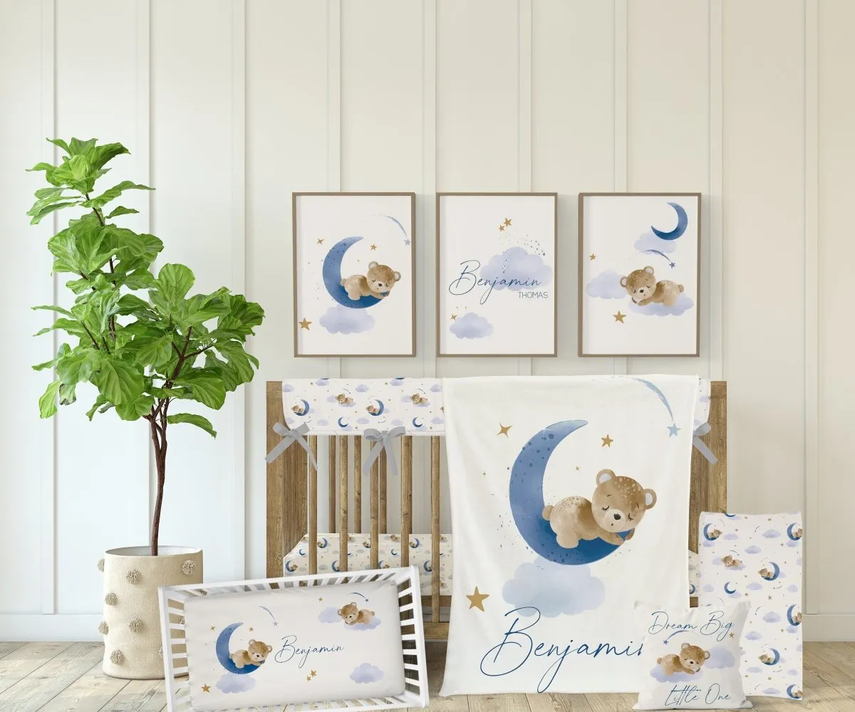 Teddy Bear Dream Big Little One Nursery Pillow