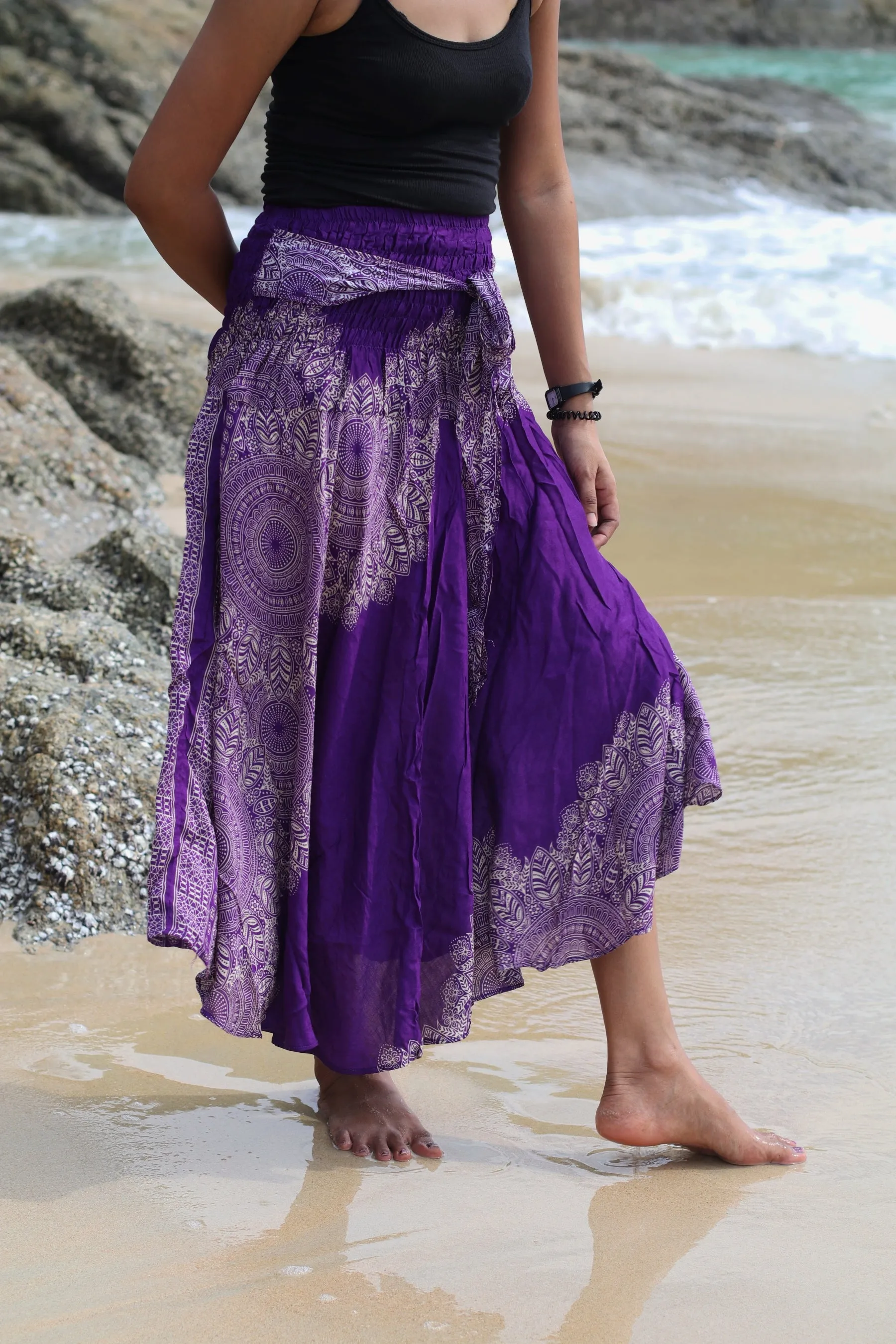 Women Maxi Dress Mandala Boho Long Skirt Beach Gypsy Festival Summer Dresses Wrap