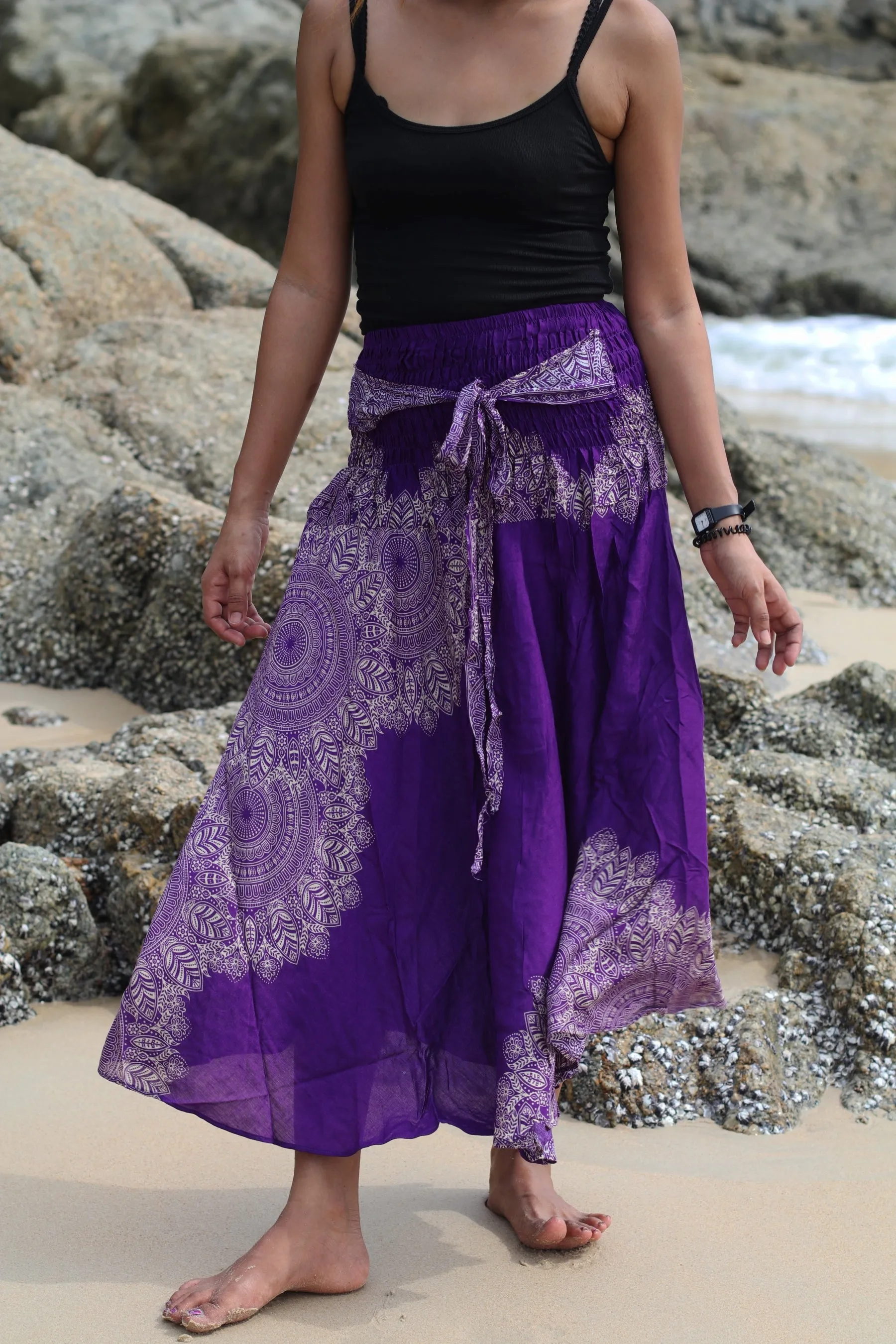 Women Maxi Dress Mandala Boho Long Skirt Beach Gypsy Festival Summer Dresses Wrap