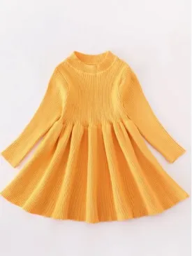 Yellow Sweater Dress
