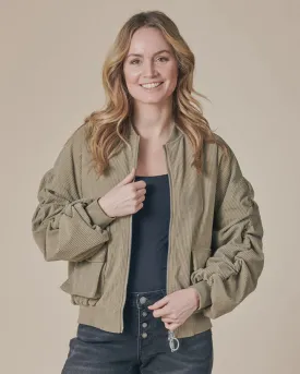 ZHRILL - N8001 Alba Cord Jacket - Grape Leaf